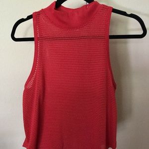 Red tank top longer in the back